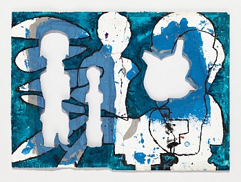 Work: Virtual Artifacts: Eclecticism, 2015 ink, acrylic, tempera, gesso and collage on offset printed catalog pages, mounted on board 10 5/8 x 14 3/4 inches / 20 1/4 x 16 inches framed JOS285