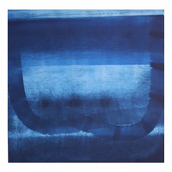 Karen J. Revis - Moonage Daydream, 2016 monoprint 20 x 20 inch image / 30 x 29.5 inch paper REV349