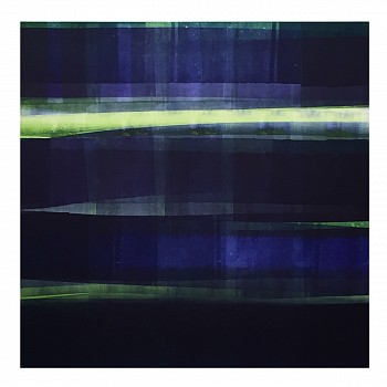 Karen J. Revis - Majestic Violet, 2017 monoprint 20 x 20 inch image / 30 x 29.5 inch paper REV356