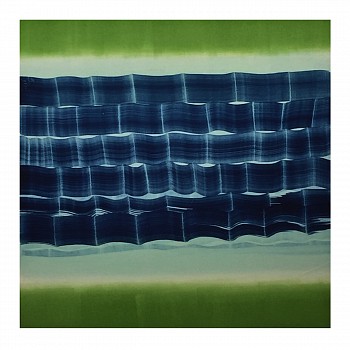 Karen J. Revis - Vivid Livid, 2017 monoprint 20 x 20 inch image / 30 x 29.5 inch paper REV355