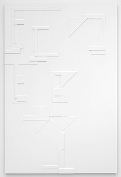 Work: Untitled Relief, 2016 acrylic and cut wood on panel 72 x 48 inches BARL310