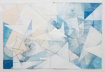 Work: Celia Gerard Ghost Bird, 2016 mixed media on paper 30 x 45 inches GER084