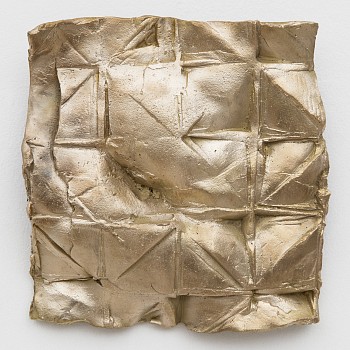 Work: Celia Gerard Little Grid, 3/8, 2016 bronze, unique patina 9 x 9 x 1 inches GER097
