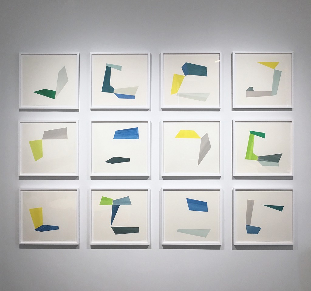 Agnes Barley
Untitled Collage (Deconstructed Waves) Installation, 2017
acrylic on cut paper, 15 x 16 inches each / 17.5 x 18.5 inches framed each, Group size approximately 77 x 55 inches
Frames + $250 each