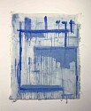 Eugene Brodsky, Blue with Drips
2017, ink on silk