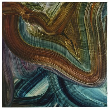 Fran O&#039;Neill (LA) - layers for US, 2016 oil on canvas 30 x 30 inches ONEI007