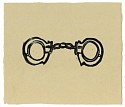 Hugo Guinness, Handcuffs
2017, lino cut print