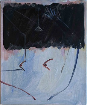 Eve Ackroyd -&nbsp;Untitled woman talking, 2017 acrylic on canvas 10 x 12 inches/12 x 14 inches framed ACK002