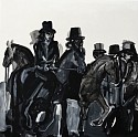 Suzy Spence, Untitled Riders
2017, acrylic on paper mounted on panel
