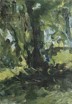 Peter Schroth -&nbsp;Prospect Park 6, 2018 oil on paper 10 x 7 inches SCHR737