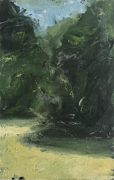 Peter Schroth (LA) - Prospect Park 7, 2018 oil on paper 8 1/2 x 5 1/2 inches SCHR740