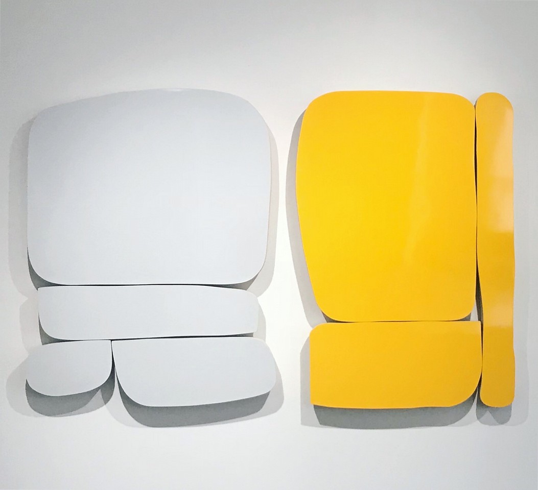 Andrew Zimmerman
Golden Yellow and Glacier White Installation, 2018
ZIM592
Automotive paint on wood