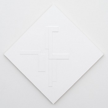 Agnes Barley - Untitled Relief 3, 2018 acrylic on panel 42 x 42 inches BARL446