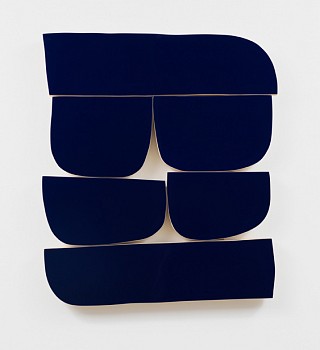 Work:&nbsp;Andrew Zimmerman (LA) True Blue, 2019 Automotive paint on wood 49 x 43 x 2 inches ZIM649