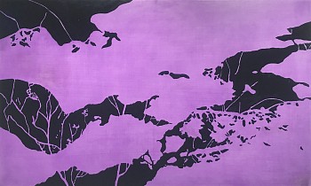 Isabel Bigelow - The Builder, 2019 oil on panel 36 x 60 inches BIG1866