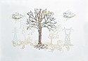 Susan Graham (LA), Tree Landscape (3 Storm Clouds)
2019, chine colle paper cut out, drypoint etching, and ukiyo-e woodblck print on cotton paper
