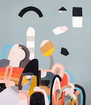 Work:&nbsp;Jen Wink Hays Shapely, 2019 oil on canvas 70 x 60 inches / 71 x 61 inches framed JWH079