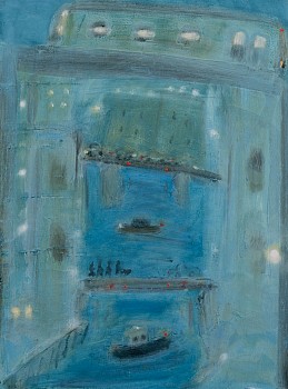 Work: Kathryn Lynch Blue Gowanus, 2020 oil on panel 24 x 18 inches lyn836