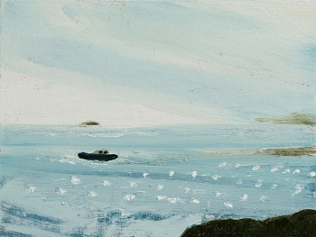 Work: Kathryn Lynch Fast Boat, 2019 oil on board 9 x 12 inches LYN821