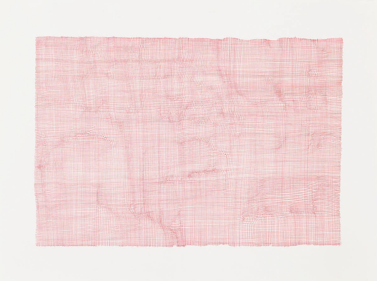 Karin Schaefer
Red Wave Grid, 2017
SCHAE087
ink on paper, 22 x 30 inches