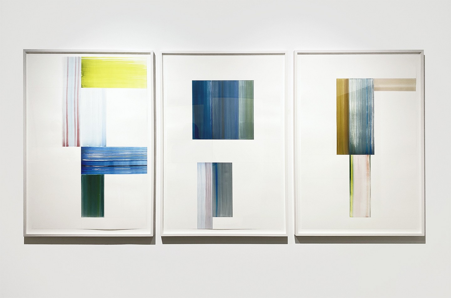 Agnes Barley
Constructed Strokes Installation, 2020
44 x 30 inch paper / 47 1/2 x 33 1/2 inch frames / 47 1/2 x 104 1/2 inch group