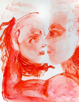 Suzy Spence -&nbsp;Lovers Rock, 2020 flashe on paper 20 x 16 inches SPENC290