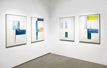 Work: Agnes Barley Constructed Strokes, 2020 acrylic  on paper 44 x 30 inch paper / 47 1/2 x 33 1/2 inch frames