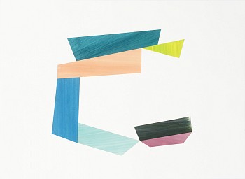 Agnes Barley (LA) -&nbsp;Untitled Collage (Post Wave), 2015 acrylic on cut paper 22 x 30 inches BARL125