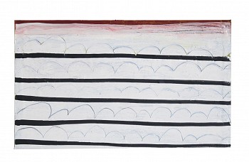 Don Maynard -&nbsp;Contrails, 2021 encaustic on paper 22 1/4 x 30 1/2 inch paper / 12 x 20 inch image MAY408