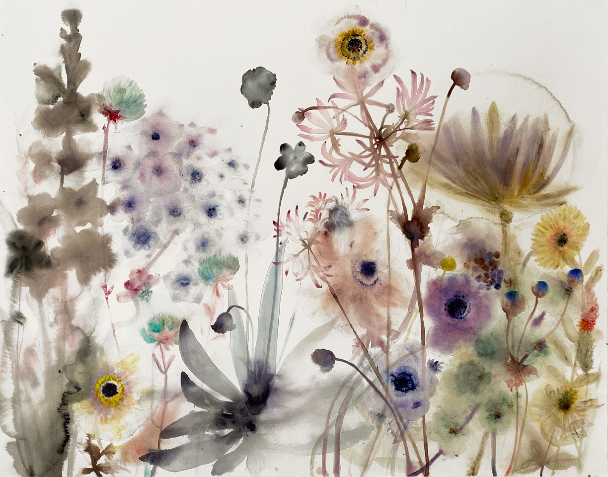 Lourdes Sanchez
Waterlily, Anemones, Lily of the Valley and Others, 2021
SANCH945
ink, watercolor and pencil on paper, 43 1/2 x 55 1/2 inches / 48 x 60 1/4 inch frame