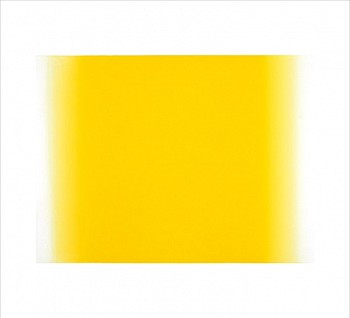 Betty Merken - Illumination, Yellow. #12-20-05, 2020 oil monotype on rives bfk paper 27 1/2 x 30 1/4 inch paper / 18 x 24 inch image MER951