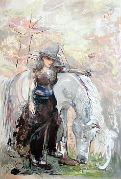 Work: Pink Smoke, 2020 acrylic on paper mounted on panel 44 1/2 x 30 inches SPENC317