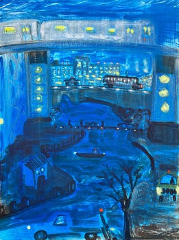 Work: Untitled, 2022 oil on paper 30 x 22 inches lyn909