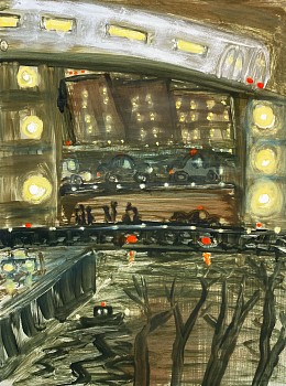 Work: Untitled, 2022 oil on paper 30 x 22 inches lyn910