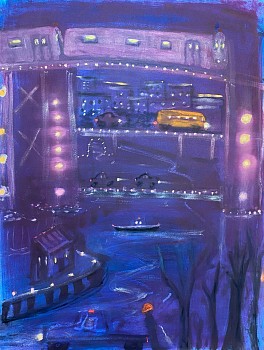 Work: Untitled, 2022 oil on paper 30 x 22 inches lyn912