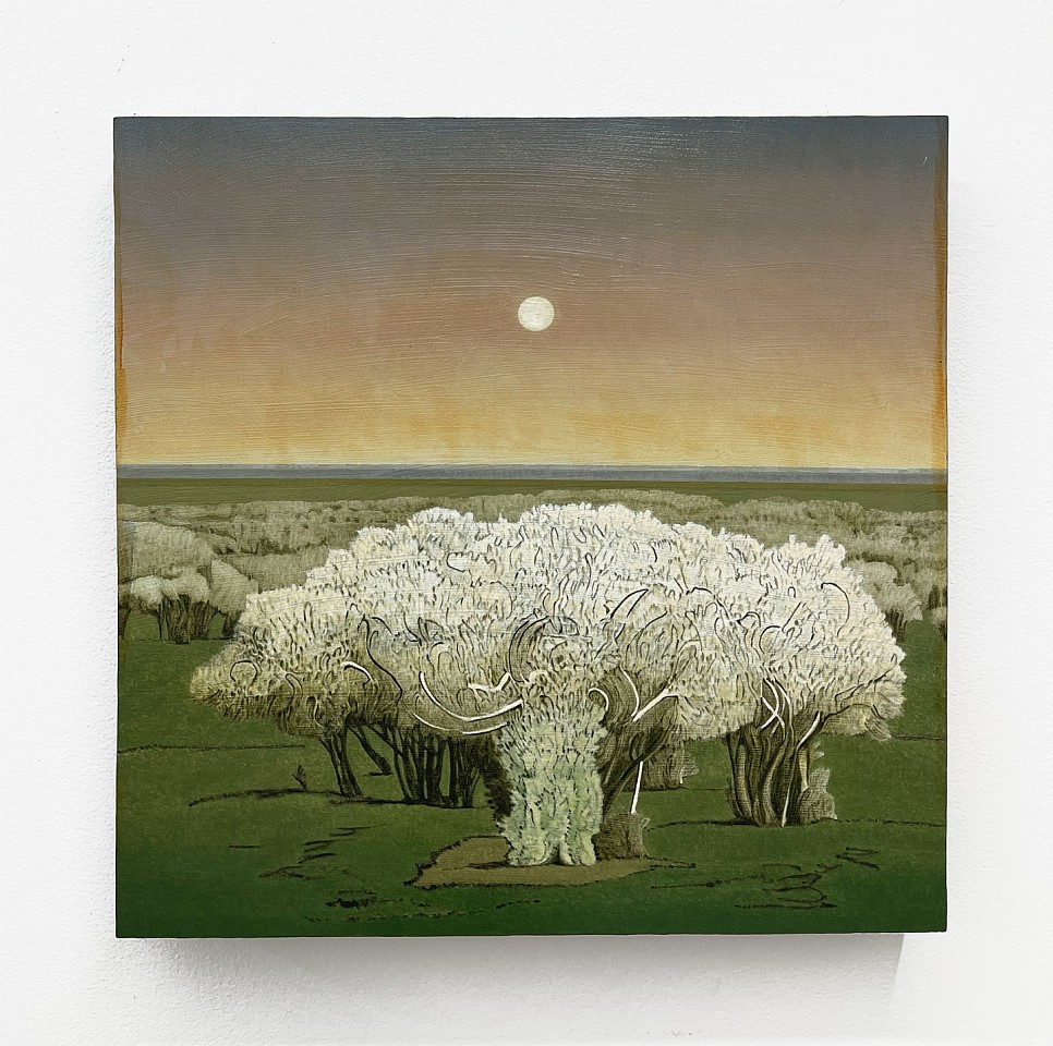 Clay Wagstaff
Moon no. 11, 2022
WAG380
oil on panel, 22 x 22 inches