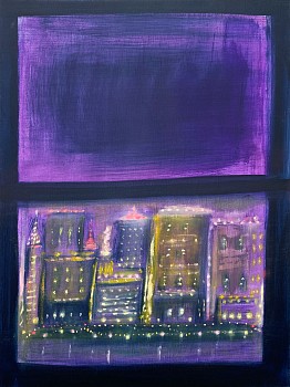 Work: Kathryn Lynch Purple Night, 2022 oil on linen 24 x 18 inches LYN922
