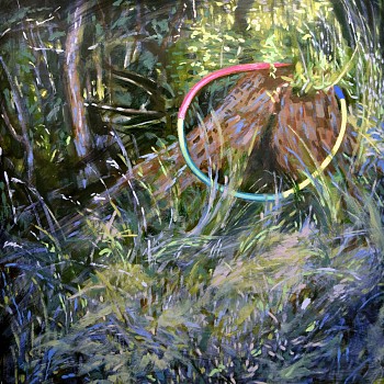 Work: Tessa Greene O&#039;Brien Hoola Hoop, 2021 oil on canvas 24 x 24 inches TGO005