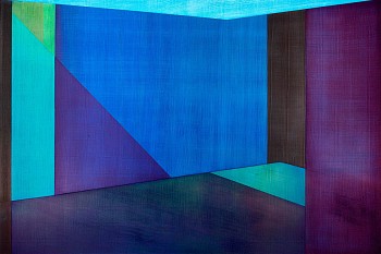 Work:&nbsp;Dark Matter, 2022 oil on panel 40 x 60 inches SCHAE122