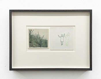 Work:&nbsp;Napkin Dance vintage photograph and thread 10 x 13 3/4 inches framed Stein358