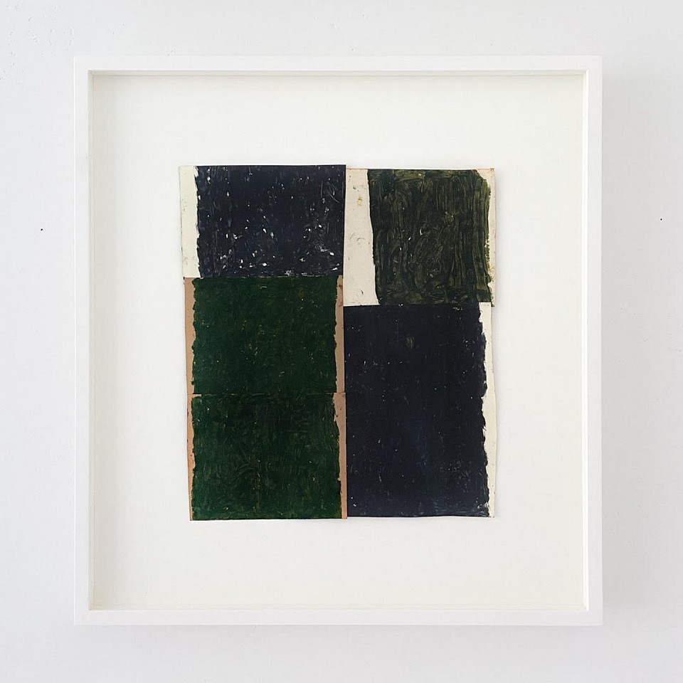 Sean Noonan (LA)
Twin Columns, Two Greens, 2022
noon008
oil on paper, 12 x 10 1/2 inches paper / 19 1/2 x 18 inches framed