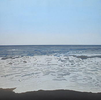Clay Wagstaff (LA) - Ocean no. 70, 2022 oil on paper 24 x 24 inches WAG393