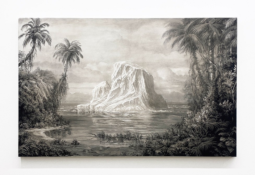 Rick Shaefer (LA)
Iceberg in Lagoon, 2022
shaef096
charcoal on wood panel, 45 x 70 inches