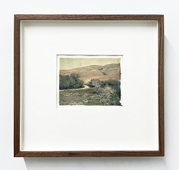 John Huggins (LA) -&nbsp;Dirt Road, 1995 unique polaroid transfer 3 1/2 x 4 1/2 inches image / 10 1/2 x 11 1/2 inches framed  HUGG296