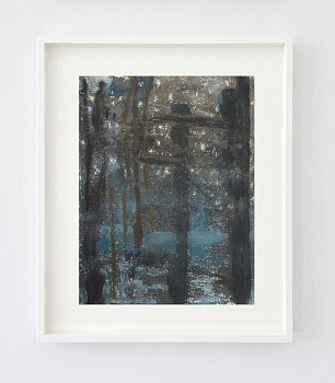 Work: Poogy Bjerklie Deep into the woods, 2022 oil on paper 11 x 8 1/2 inches BJE164