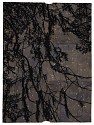 Maysey Craddock, Midnight's Rivers
2023, gouache, flashe, and thread on found paper