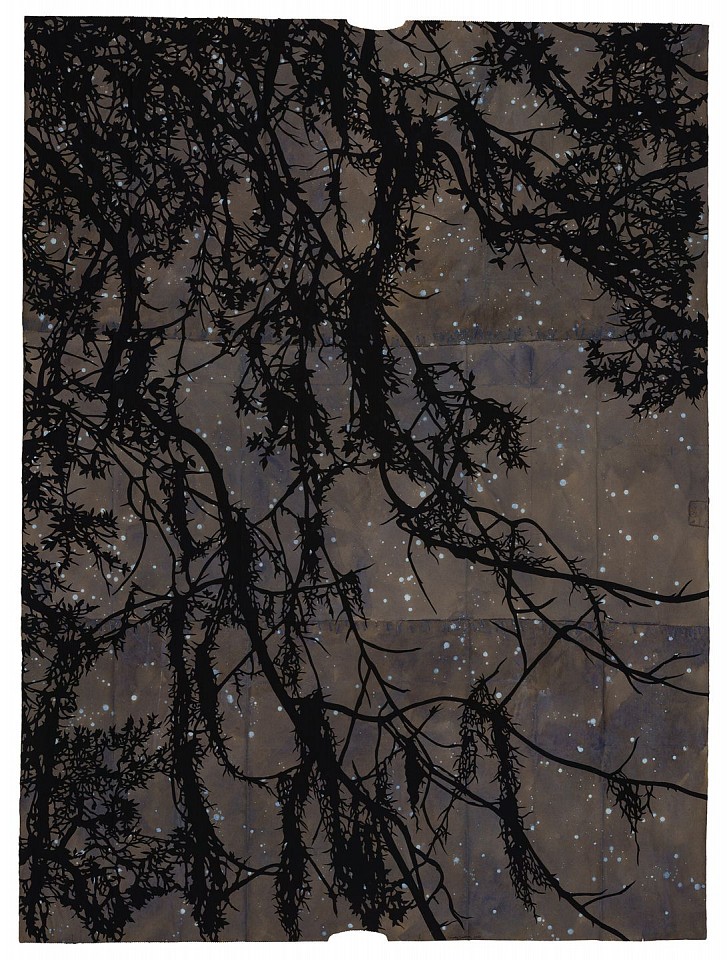 Maysey Craddock
Midnight's Rivers, 2023
CRADD105
gouache, flashe, and thread on found paper, 48 x 35 1/2 inches / 52 1/2 x 40 1/2 inches framed
Frame + $2,500.00