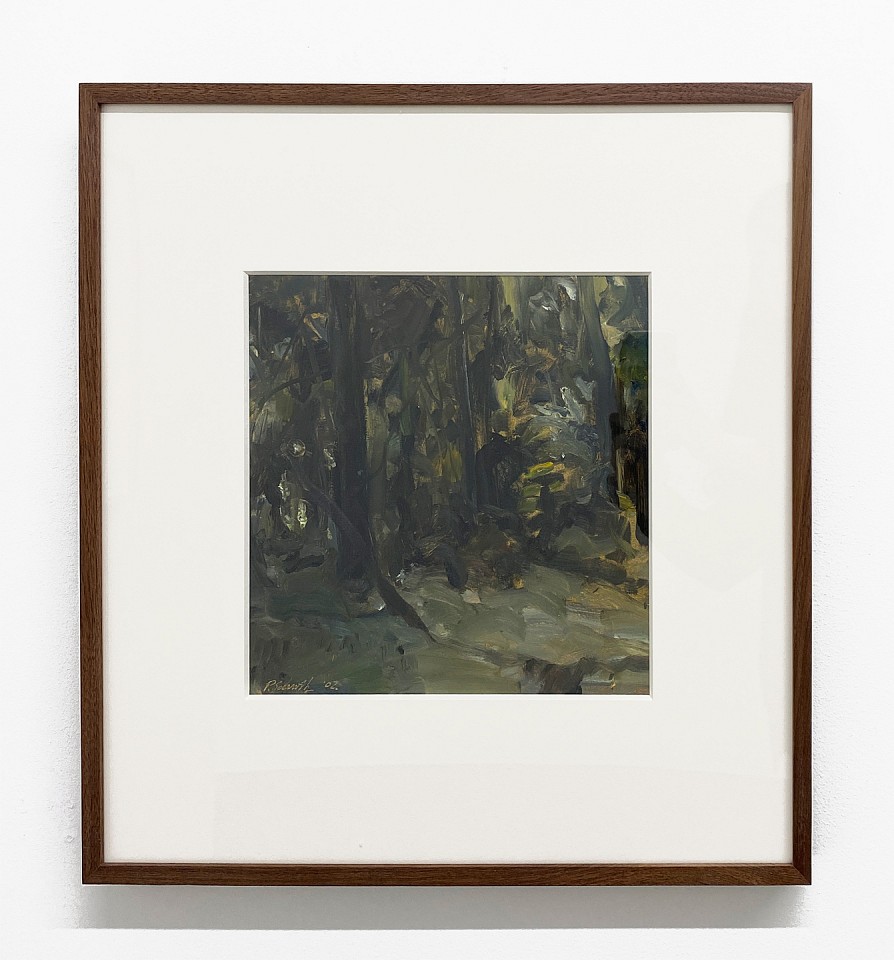 Peter Schroth
Dark Corner, 2002
SCHR679
oil on paper, 14 x 8 inch image / 20 3/4 x 19 3/4 inch frame