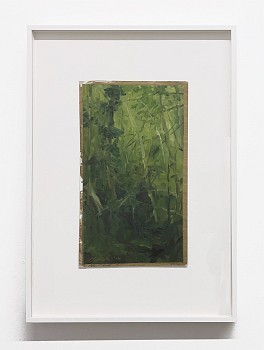 Work: Peter Schroth Jungle, 2002 oil on paper 14 x 8 inch image / 23 x 16 3/4 inch frame SCHR678