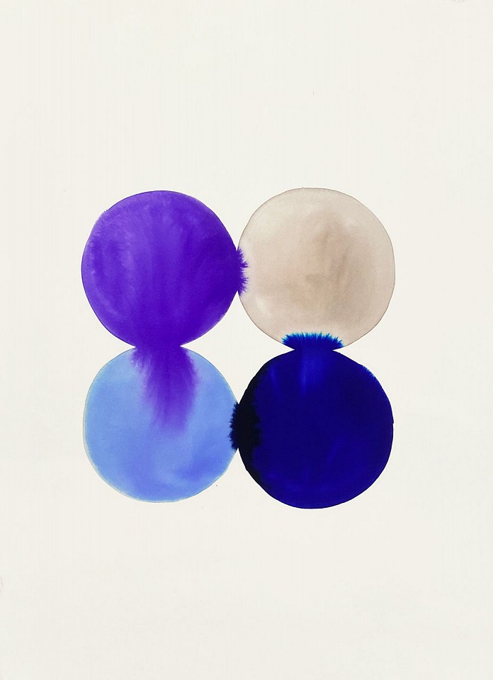 Lourdes Sanchez
4 touching circles (deep blue, periwinkle, red violet and warm grey), 2023
SANCH1016
ink, watercolor and pencil on paper, 28 3/4 x 21 inches